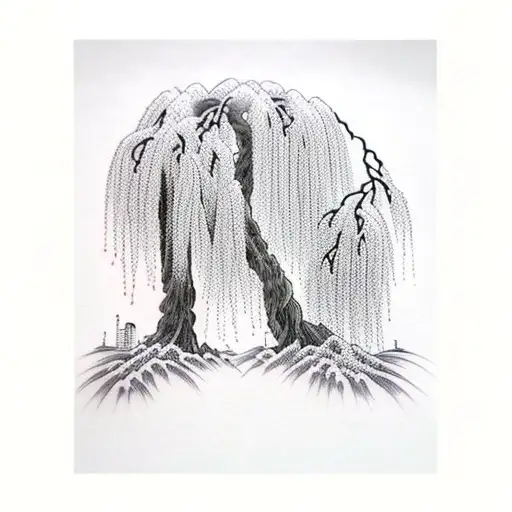 weeping willow tattoo