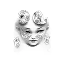 Mother wit two children tattoo design idea