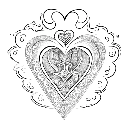 a heart with the name KAVYA SRI tattoo design idea