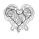 a heart with the name KAVYA SRI tattoo design idea