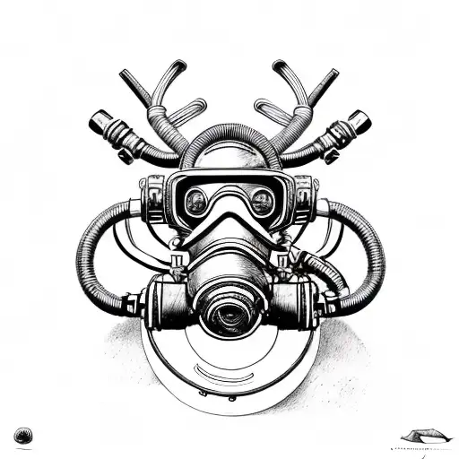 rebreather diving OX tattoo design idea