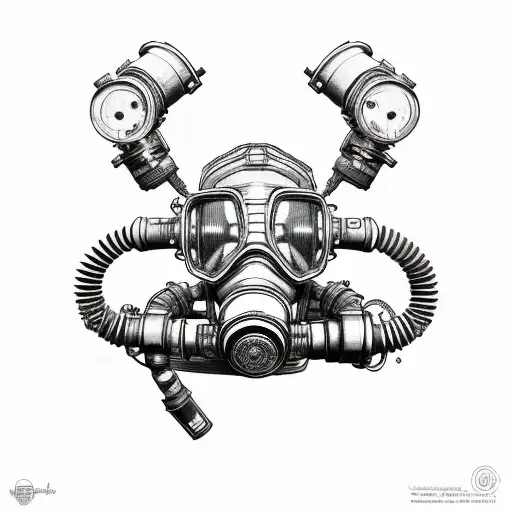 rebreather diving tattoo design idea