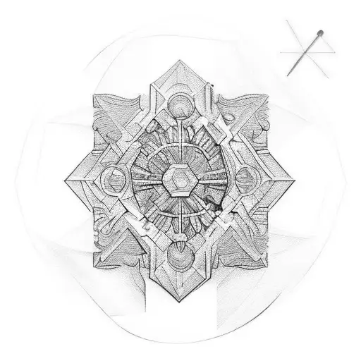 Renaissance sculpture with modern twist tattoo design idea