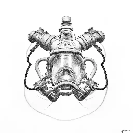 rebreather diving OX tattoo design idea