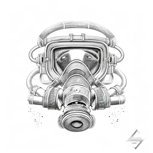 rebreather diving ox tattoo design idea