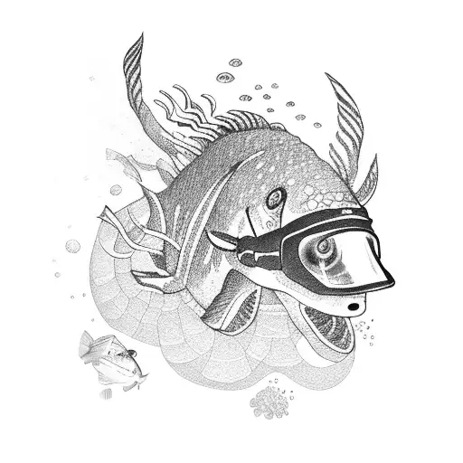 Scuba Diving OX tattoo design idea