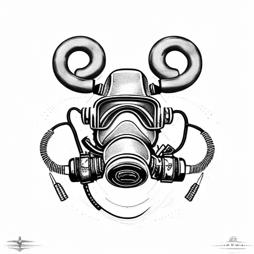 rebreather diving OX tattoo design idea