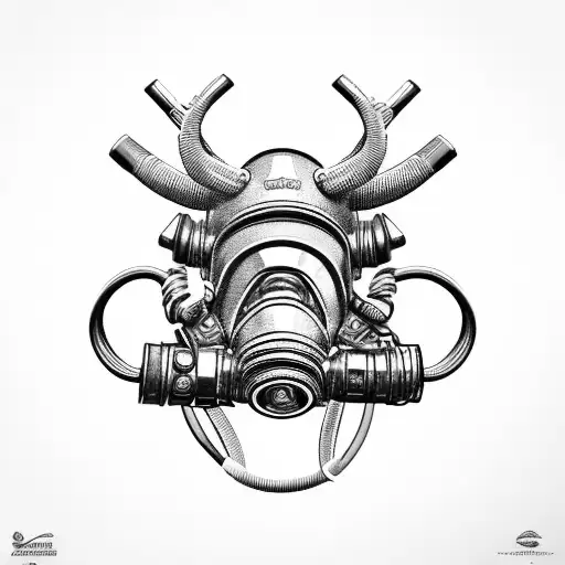 rebreather diving OX tattoo design idea
