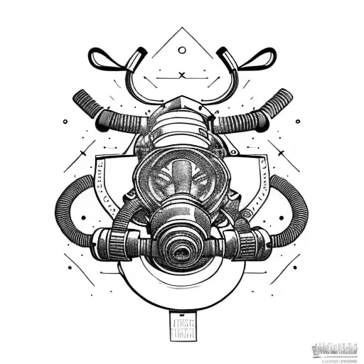 rebreather diving OX tattoo design idea