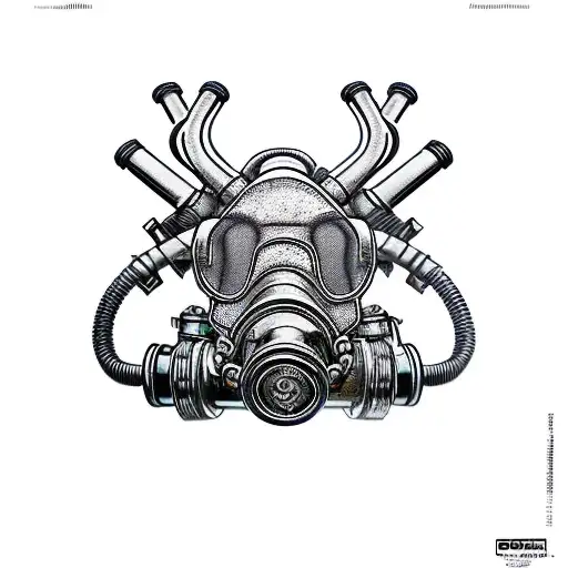 rebreather diving OX tattoo design idea