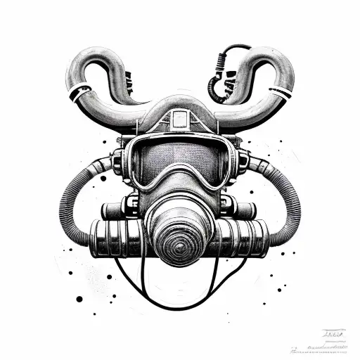 rebreather diving OX tattoo design idea