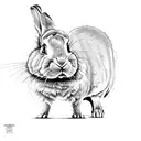 continuous line rabbit tattoo design idea