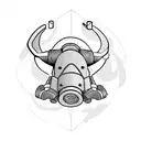 rebreather diving OX tattoo design idea