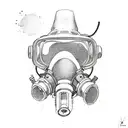 rebreather diving OX tattoo design idea