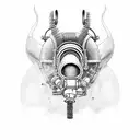 rebreather diving OX tattoo design idea