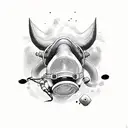 rebreather diving OX tattoo design idea