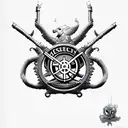 arsenal hogwarts tattoo design idea