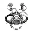 rebreather diving tattoo design idea