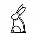 continuous line rabbit tattoo design idea