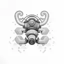 rebreather diving OX tattoo design idea