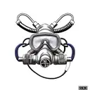 rebreather diving OX tattoo design idea