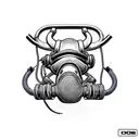 rebreather diving OX tattoo design idea