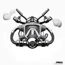 rebreather diving OX tattoo design idea