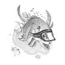 Scuba Diving OX tattoo design idea