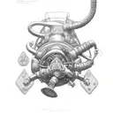 rebreather diving ox tattoo design idea
