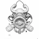 rebreather diving ox tattoo design idea