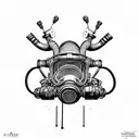 rebreather diving OX tattoo design idea