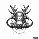rebreather diving OX tattoo design idea