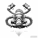 rebreather diving tattoo design idea