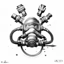 rebreather diving tattoo design idea