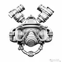 rebreather diving tattoo design idea