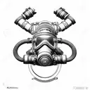 rebreather diving tattoo design idea