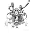 rebreather diving ox tattoo design idea