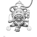 rebreather diving ox tattoo design idea