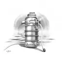 diving cylinders tattoo design idea