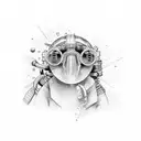 diving 3L cylinders tattoo design idea