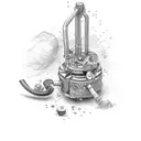 diving 3L cylinders tattoo design idea