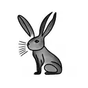 continuous line rabbit tattoo design idea