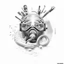 Diving SPG tattoo design idea