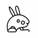 continuous line rabbit tattoo design idea