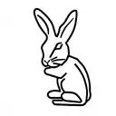 continuous line rabbit tattoo design idea