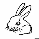 continuous line rabbit tattoo design idea