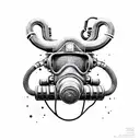 rebreather diving OX tattoo design idea