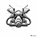 rebreather diving OX tattoo design idea