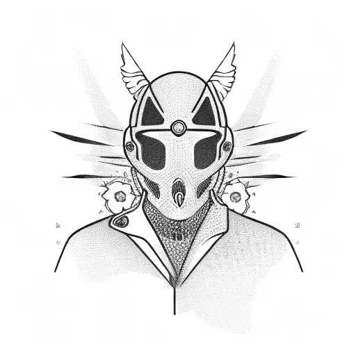 motorcycle riding into sunset tattoo design idea