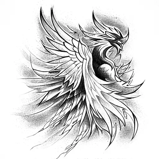 Phoenix tattoo design idea